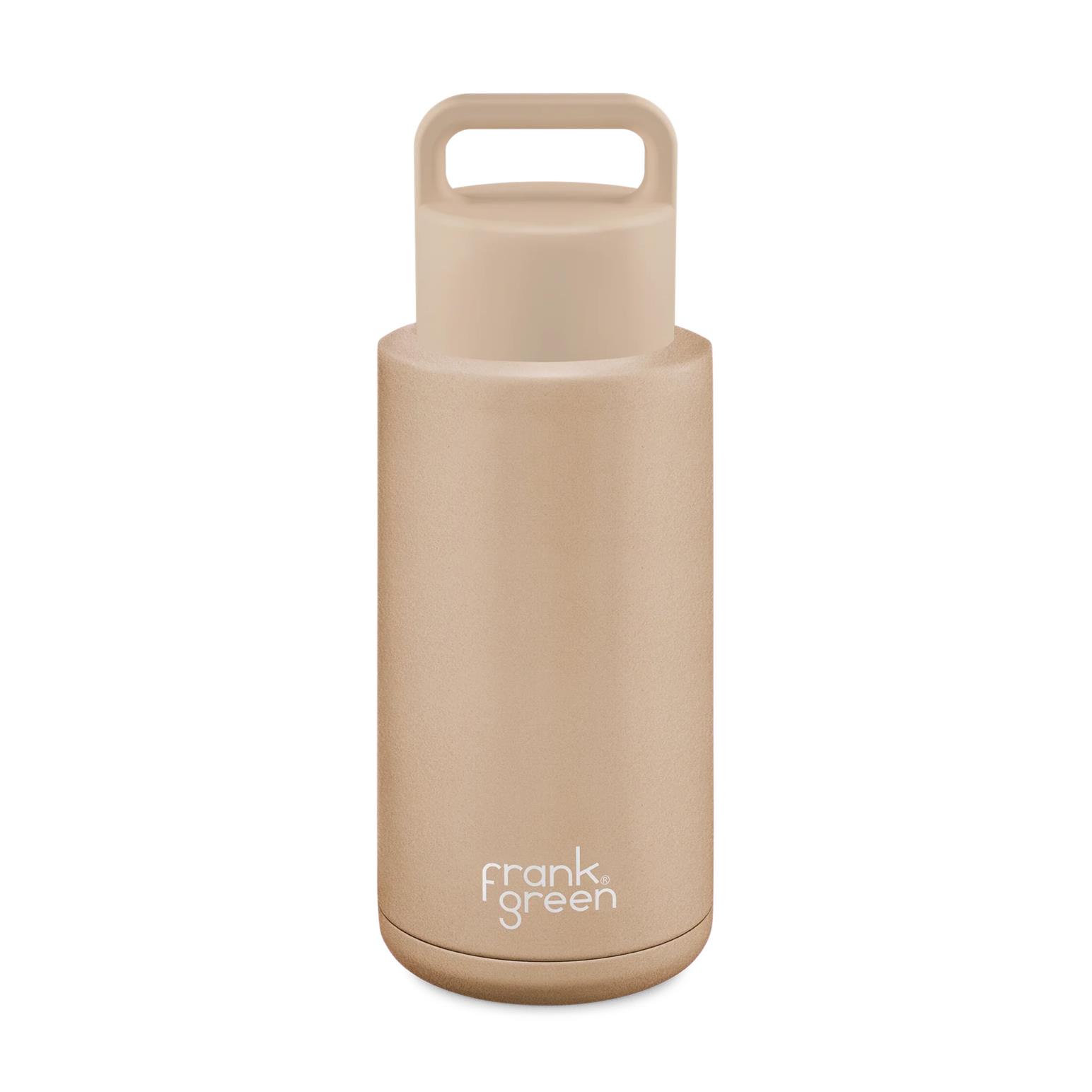 frank green 34oz Ceramic Reusable Bottle Grip Finish with Grip Lid